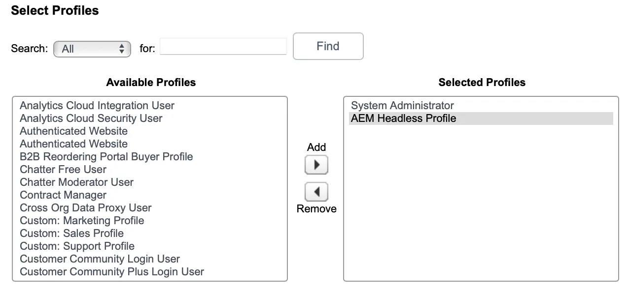 Setup Profile for Experience Cloud Site