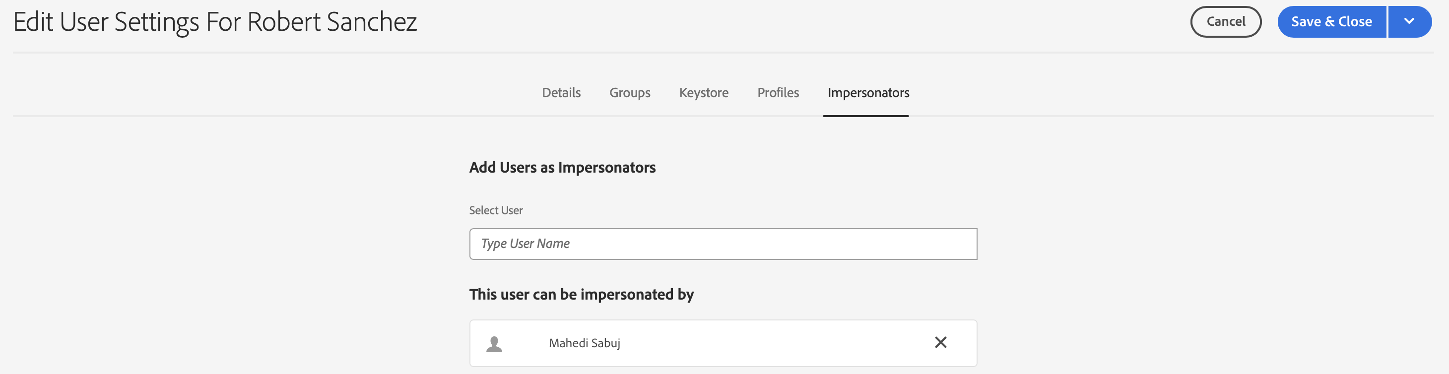 Add Users as Impersonators